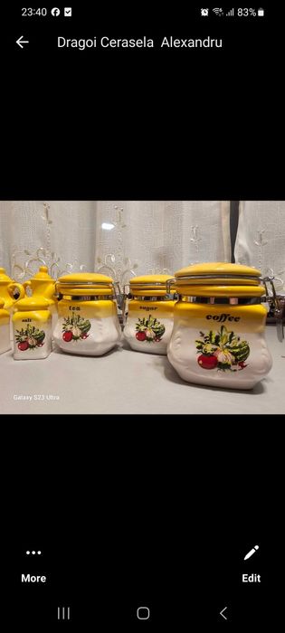 Set complect recipiente ceramica de bucătărie