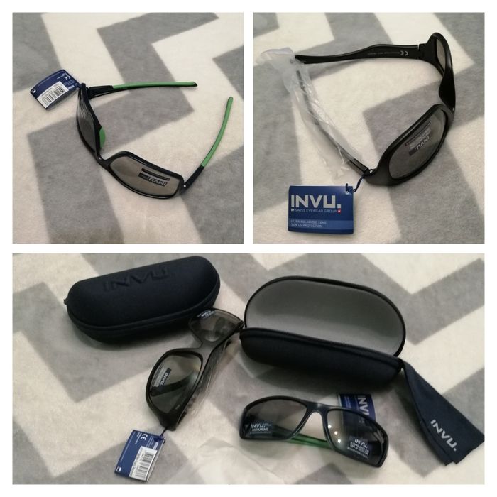 INVU ochelari de soare bărbați ULTRA POLARIZAȚI lavetă + toc SWISS EYEWEAR | produs NOU cu etichetă | transport GRATUIT‼️FAN Courier