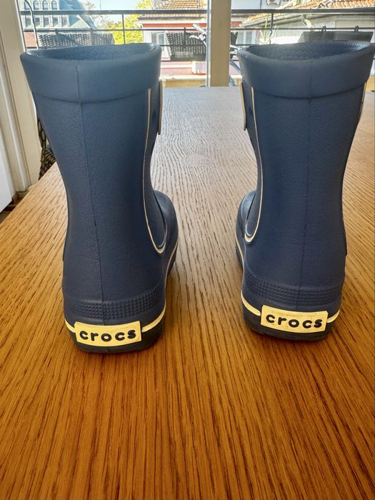 Детски гумени ботуши Crocs Handle It Rain Boot – син цвят, размер C8