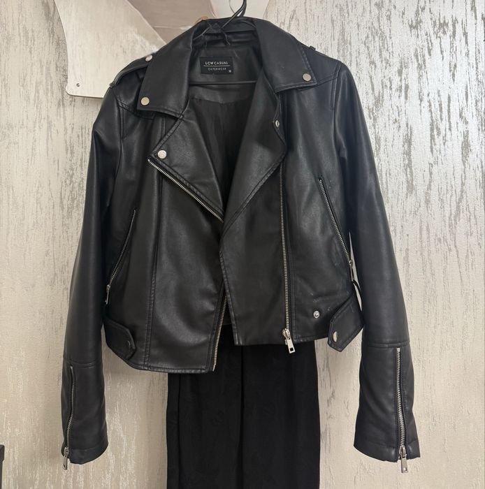 Кожено яке LCW kiki черно