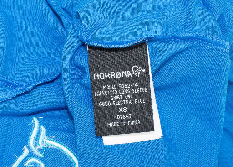 Norrona дамска блуза дълъг ръкав 12% вълна термо бельо синя XS