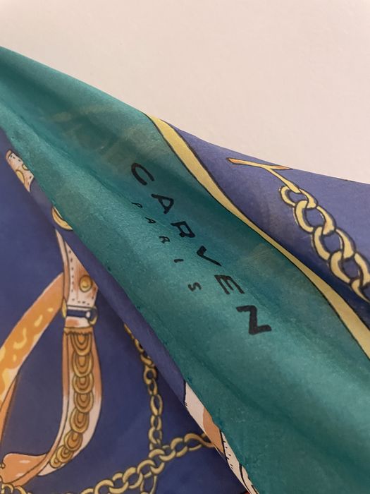 Копринен шал Carven Paris винтидж