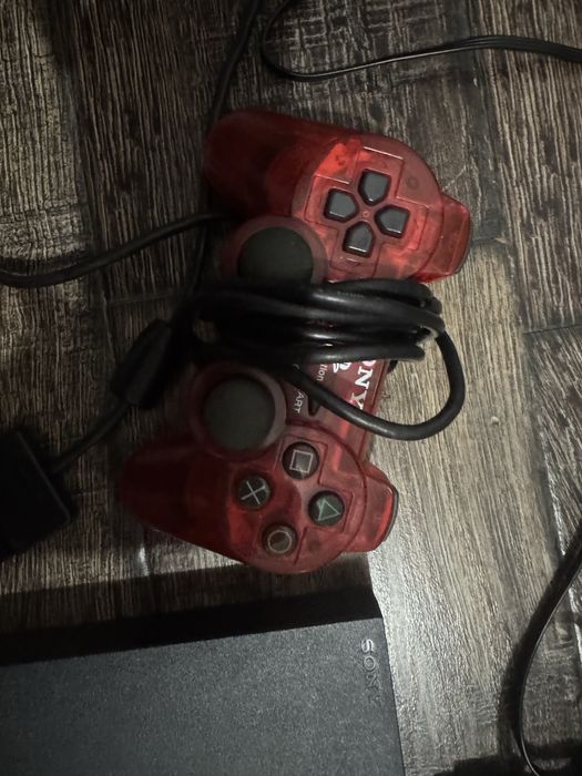 Consola PlayStation2 + controller rosu rar