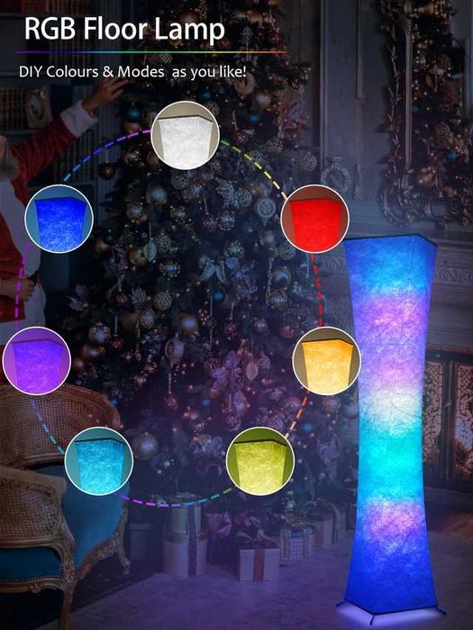 Lampa de podea cu LED-uri, actionata de la distanta