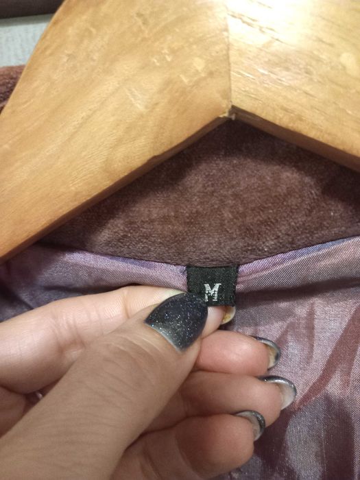 Кадифено палто с бродерия, размер M