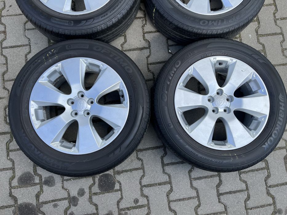 Jante aliaj 5x100mm, anvelope vara 225/60 R17 Subaru Forester, Outback