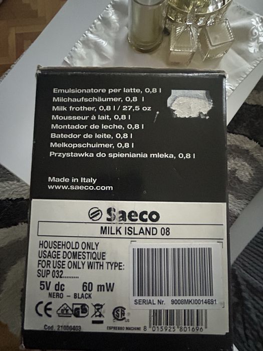 Vand milk island saeco