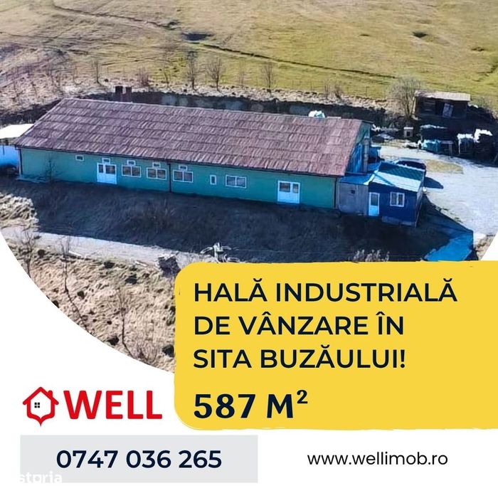 Hală industrială de vânzare în Sita Buzăului!