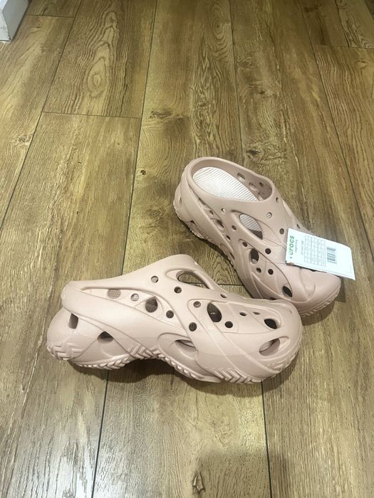 Crocs оригинал Caged clogs кроксы бежевые