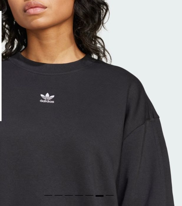 Свитшот свободного кроя Adidas Америка, серый и чёрный