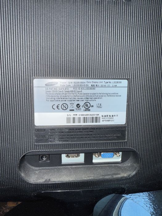 Monitor samsung S22B350H , diagonala 21.5 inch, Full-HD