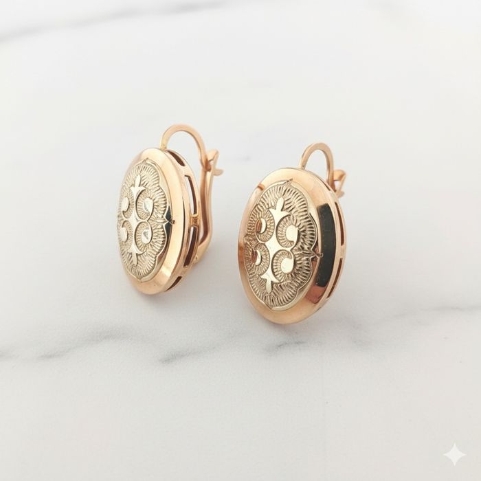 Золотые серьги новые