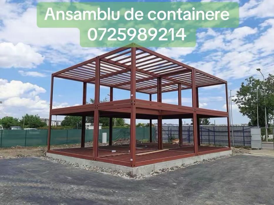 Ansamblu structura metalica cu etajare