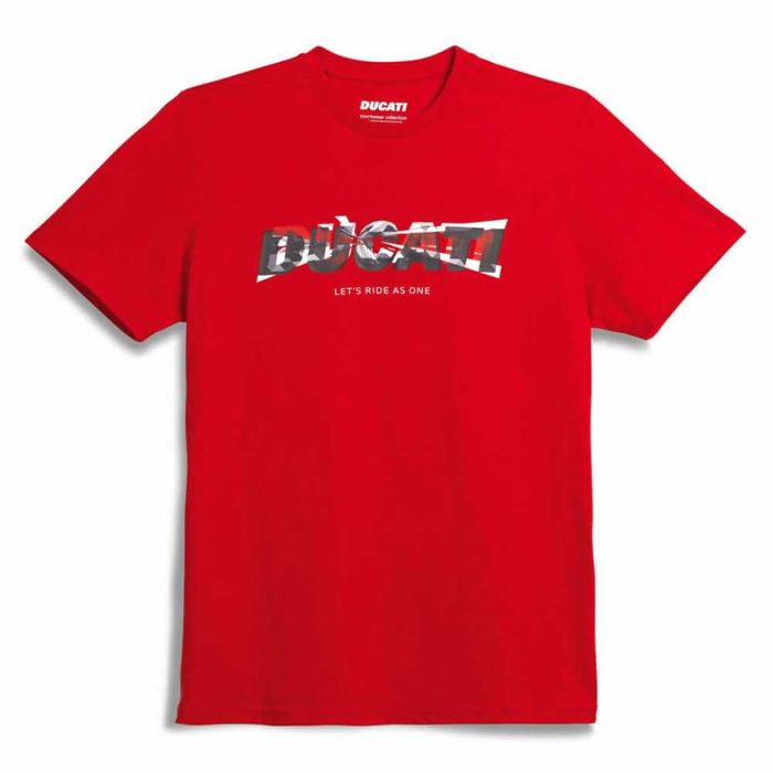 Оригинална мото тениска DUCATI Let's ride as one-RED