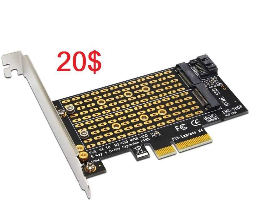 Адаптер PCI-Eх к M2/M.2 SATA SSD