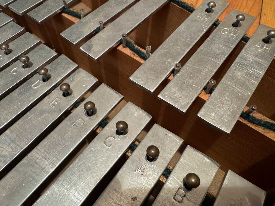 Ксилофон учебен, метален Глокеншпил, glockenspiel.