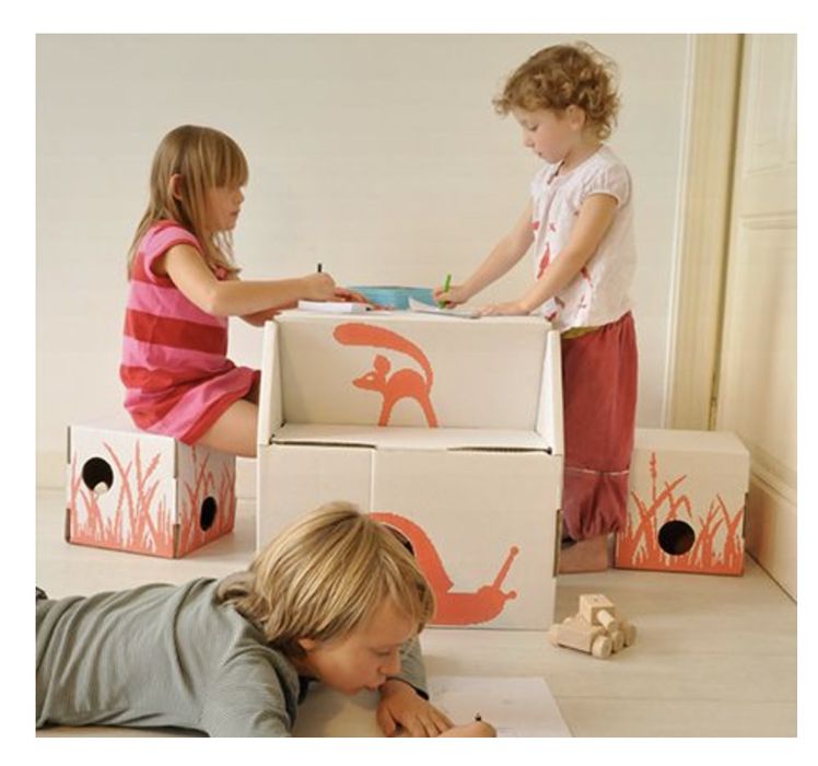 Детско бюро Kidsonroof BO Buro + 2 табуретки