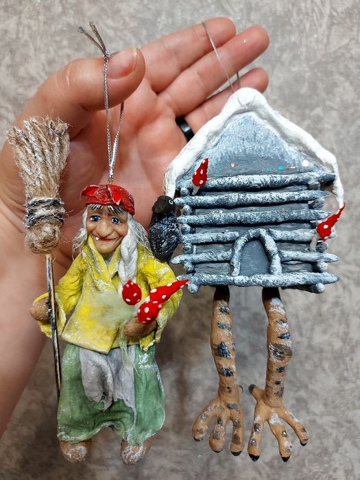 Ватная ёлочная игрушка. Ручная работа