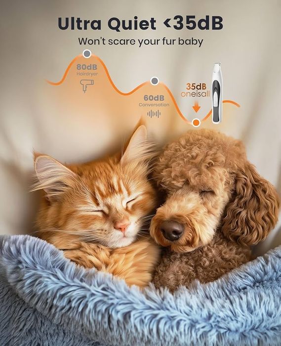 Trimmer de tuns pentru labe Oneisall pentru câini cu lumină