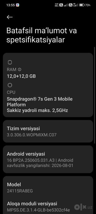 Redmi note 14 pro plus 12 ga 512 sotiladi holati zoʻr