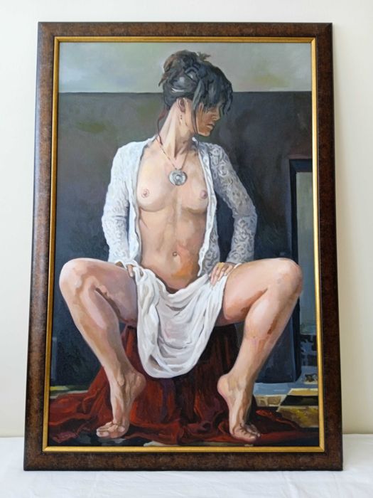 Уникално Красива Картина - ”МЕРИ” - Масло на Платно, в красива рамка