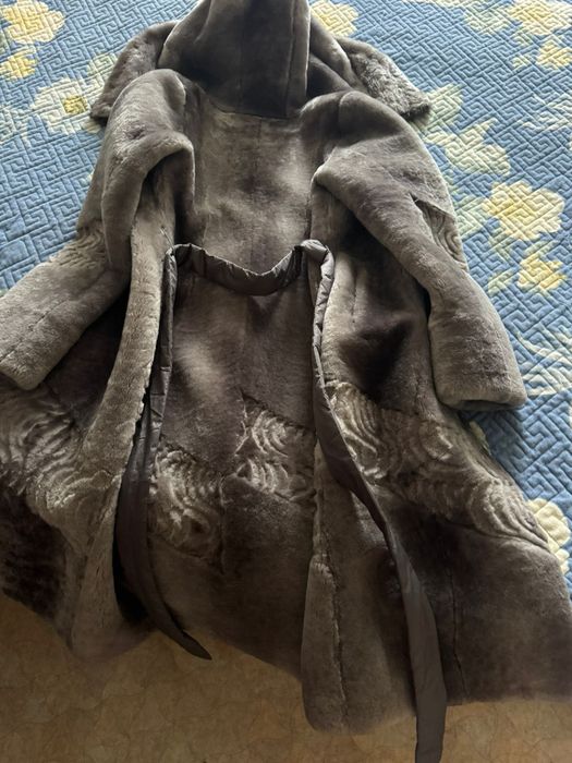 Шуба мутоновая графит