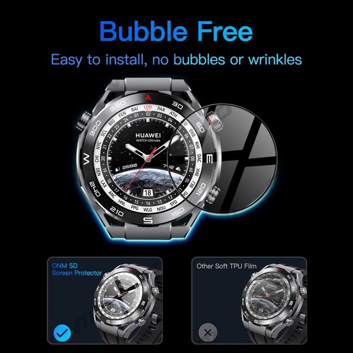 Huawei Watch Ultimate 1 2 / Watch 4/4 Pro / 5D Протектор за цял екран