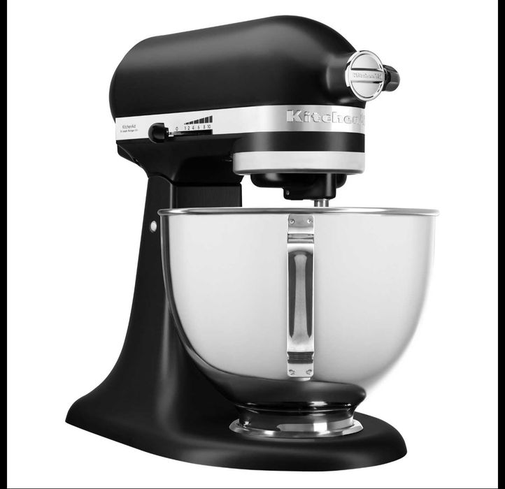 Ново Ново Ново Стационарен миксер с купа 4.3 л, Matte Black - KitchenAid модел 5KSM95PSEBM