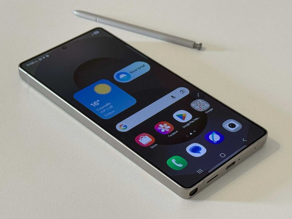 Бартер!Като НОВ!Samsung Galaxy S25 Ultra Titanium Gray(Сив)70 Цикъла.