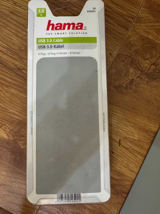 Cablu USB 3.0 A - USB 3.0 B HAMA 54501, 1.8m, negru, NOU