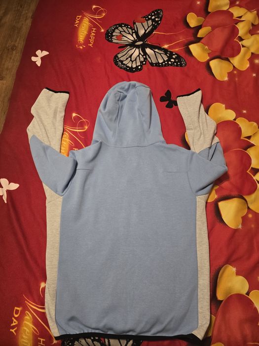 Hanorac tech fleece baby blue