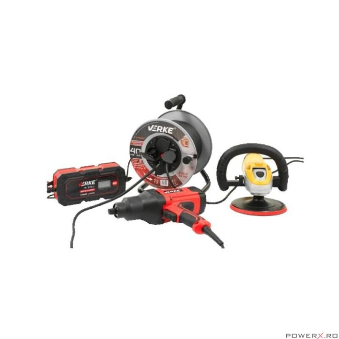 Rola prelungitor cablu cu cadru metalic 40 metri 3 x 2,5 mm Verke