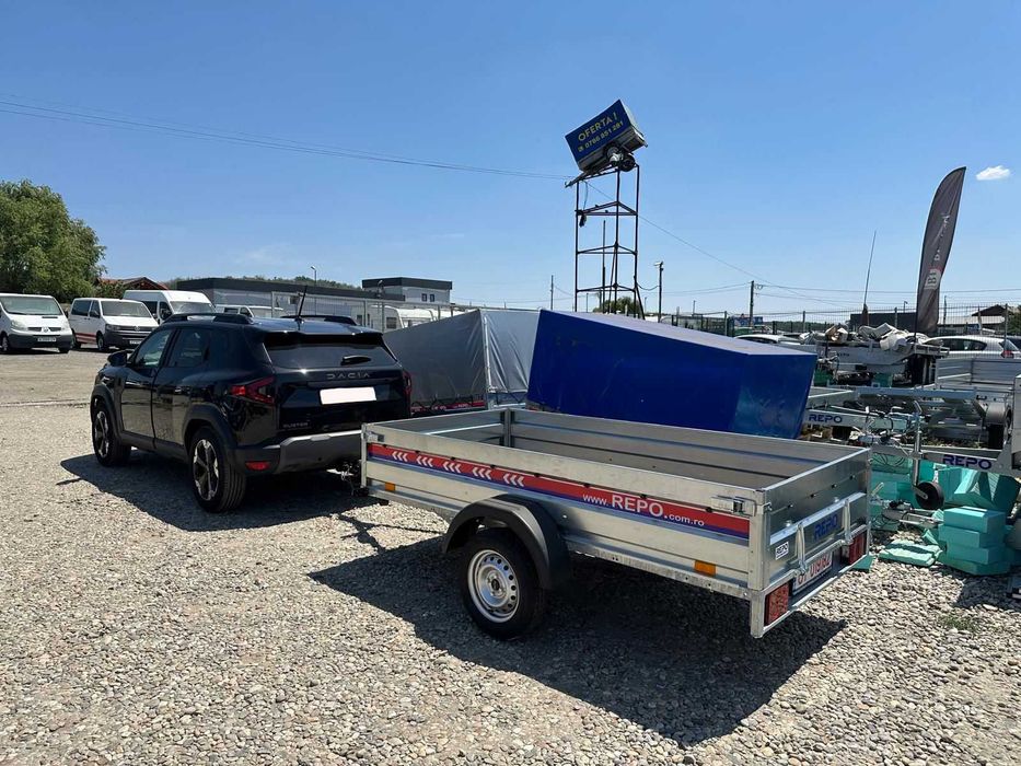 Remorcă REPO – Nouă, 750kg, Basculabilă, carte rar