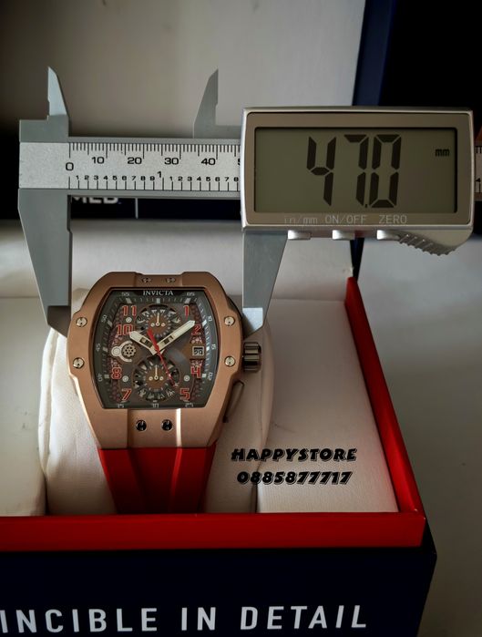 INVICTA Strada Red/Rose Gold 47 mm, Инвикта нов мъжки часовник