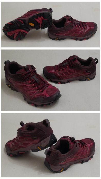 Ghete Gore Tex, semighete Merrell Moab FST Beet Red Vibram, Nr. 38 EU