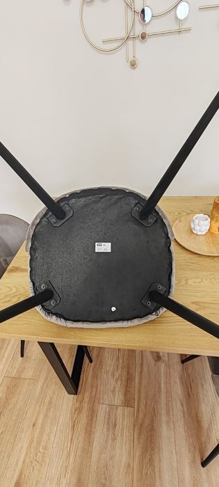 Set 4 scaune Kokkedal catifea gri/ negru