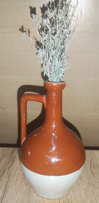 Шкатулка для бижутерии. Кувшин-бутыль  от бренди винтаж.Картина дерево