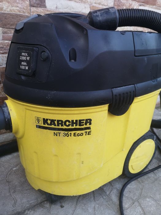 Прахосмукачка Karcher NT361eco 3600W 30L Контакт  Automatic Тупалка  Сухо Строителство Гипс Картон