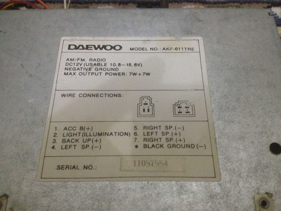 Авто радио  Daewoo стерео FM