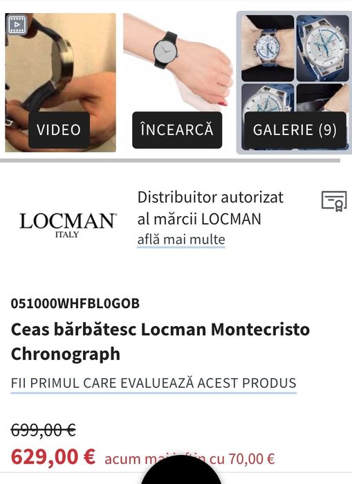 Ceas Locman Montecristo fabulos