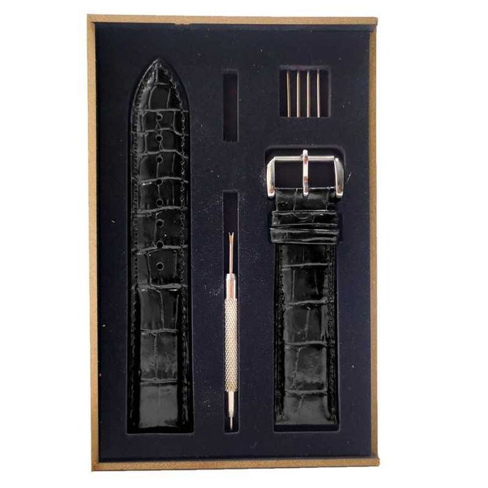 Curea De Ceas Neagra Extractor Telescoape 16mm 18mm 20mm 22mm 24mm