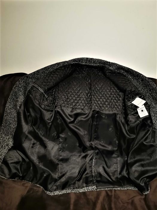 Palton PRENSLER mar 58 ,50-lana-30-vascoza-20-polyester ,negru cu gri