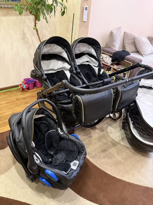 Количка за близнаци 3in1 Adbor Duo Lux 3D