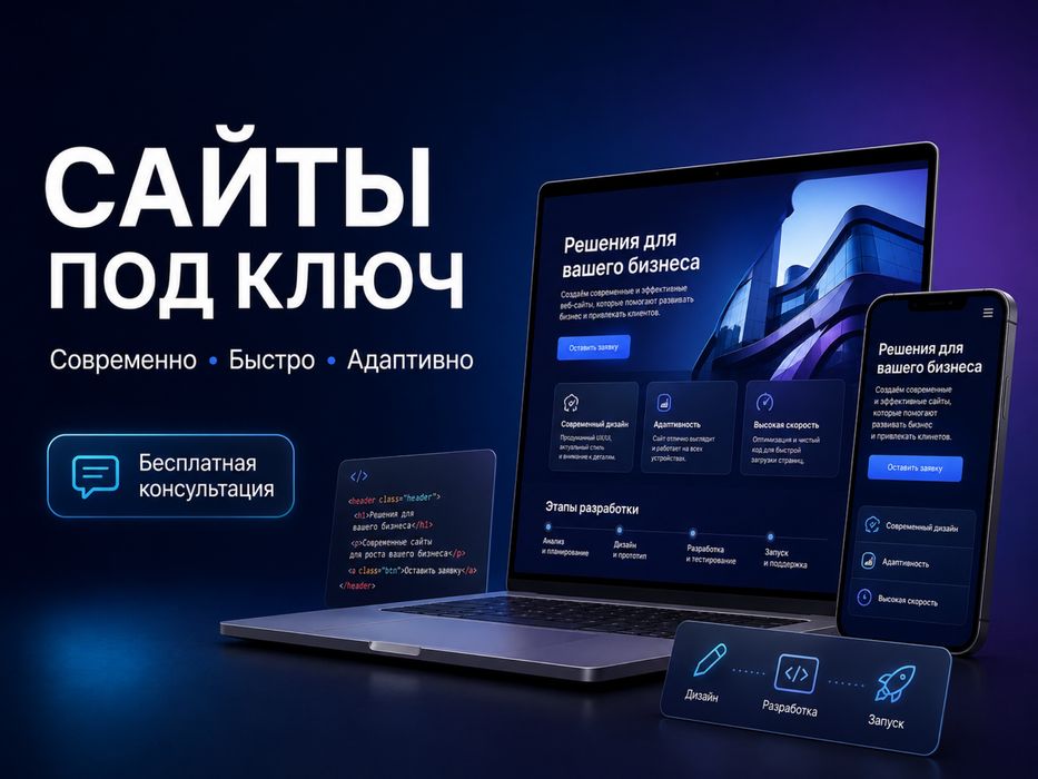 Разработка сайтов под ключ — быстро и стильно