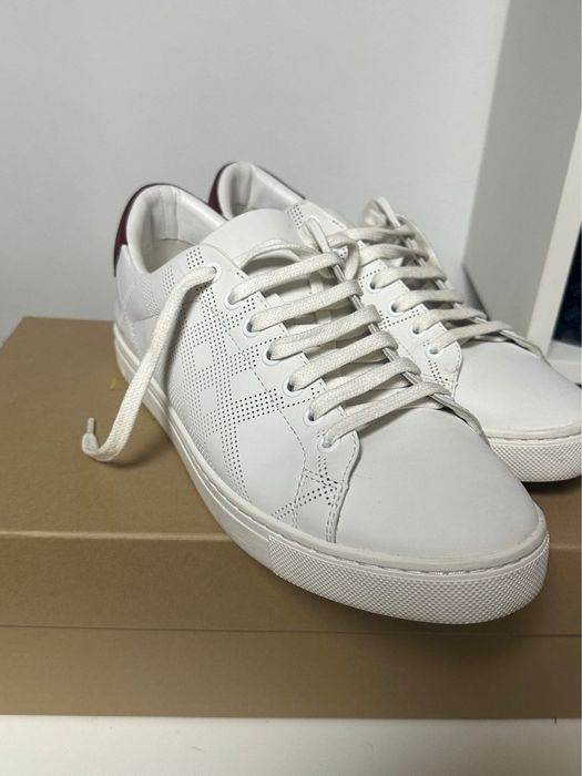 Adidasi Burberry Albert White Perforated Leather 43