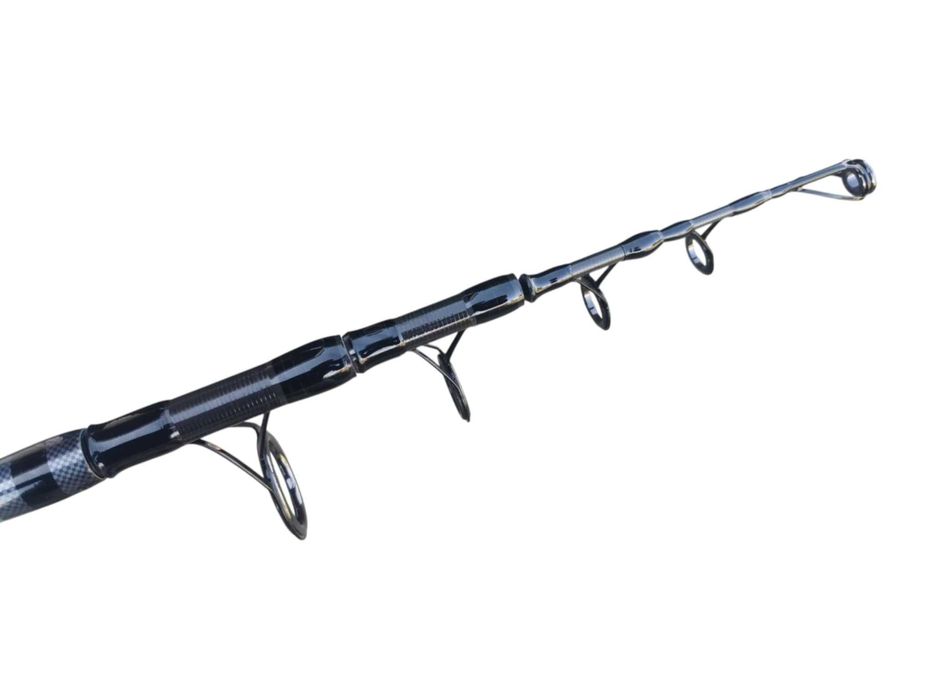 Два карбонови телекарпа 3.60мт + макари VC8000 13 лагера и корда. Нови