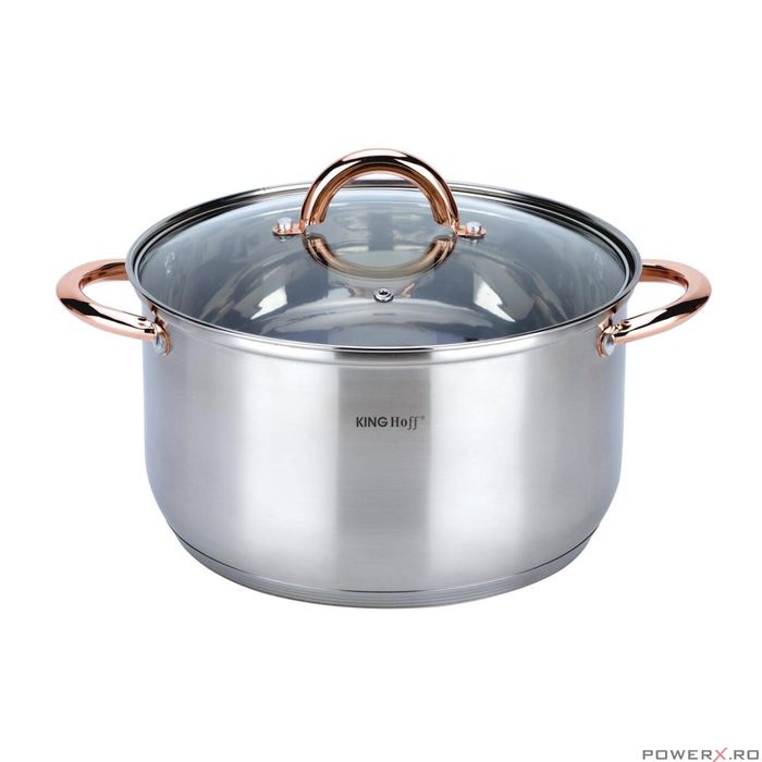 Set 3 oale cu capac,18/20/24,golden-rose,Kinghoff