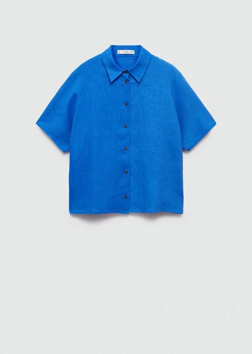 MANGO. Plus size. 100% лён. Женская рубашка