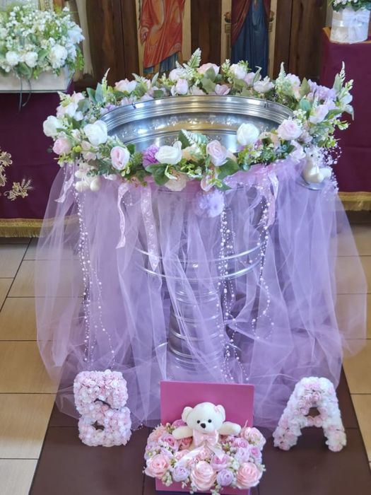 Decor floral botez fetiță
