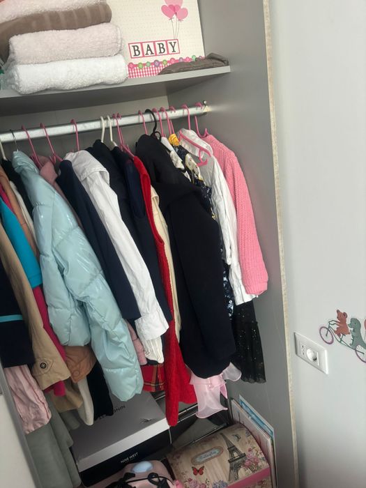 Dulap 2 uși glisante – alb , stejar L 170 l 55 H 190